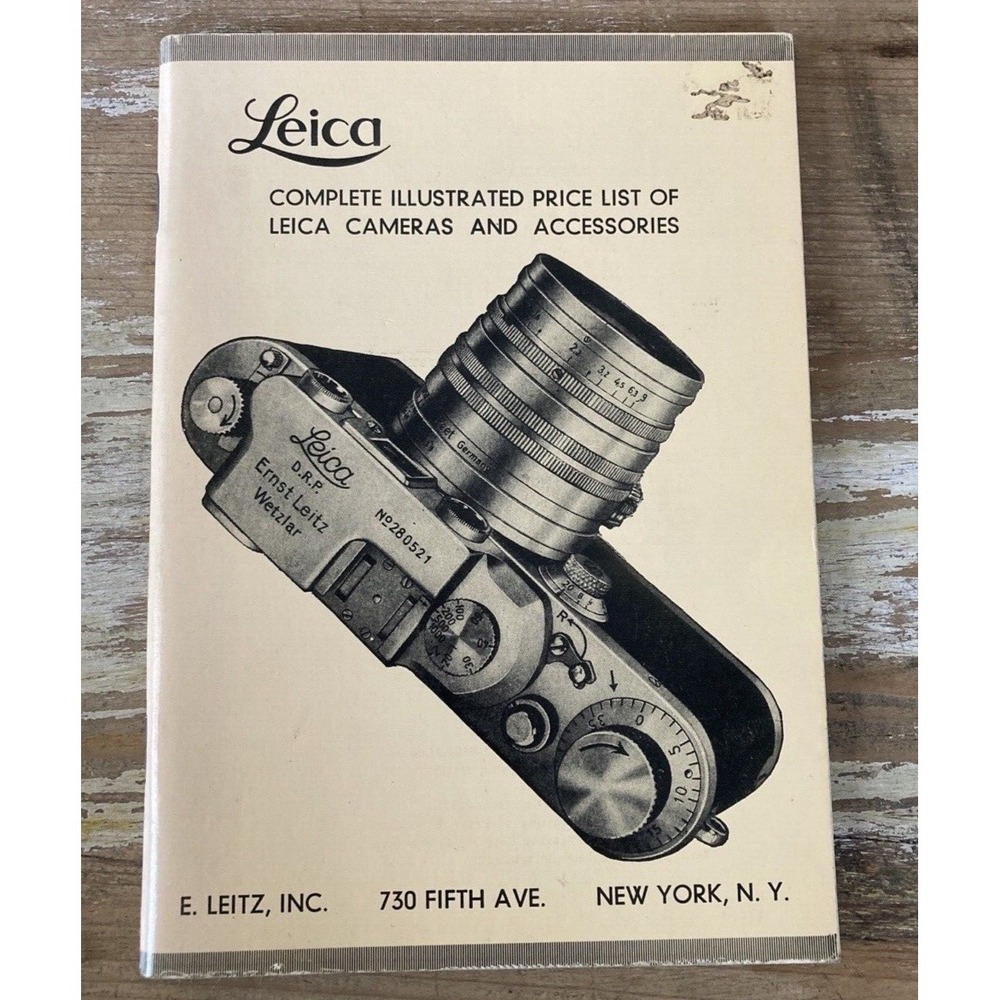 Vintage Leica camera catalog E. Leitz 1939 1970's reprint lenses accessories